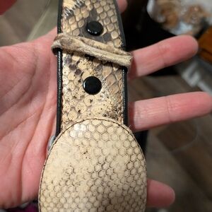 Snake Skin Woman Leather Belt